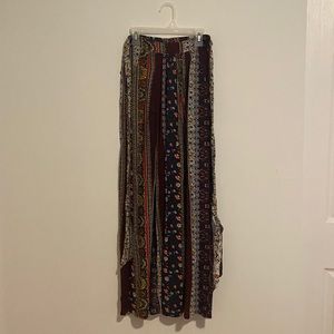 Pattern maxi skirt